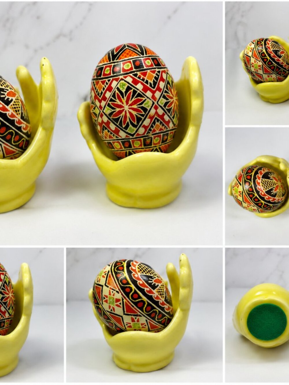 VUWP-Egg-Vintage Ukrainian Folk Art Pysanky Egg Decor Set